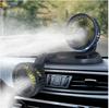 Portable 12V Car Dual Head Cooling Fan 360° Rotatable Air Cooler w/ Temp Display