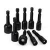 Magnetic Nut Driver Bit Set 5mm-12mm Metric Hex Socket Drill Bits Chuck Adapter Impact Screwdriver Sockets Sleeves Tools Parts