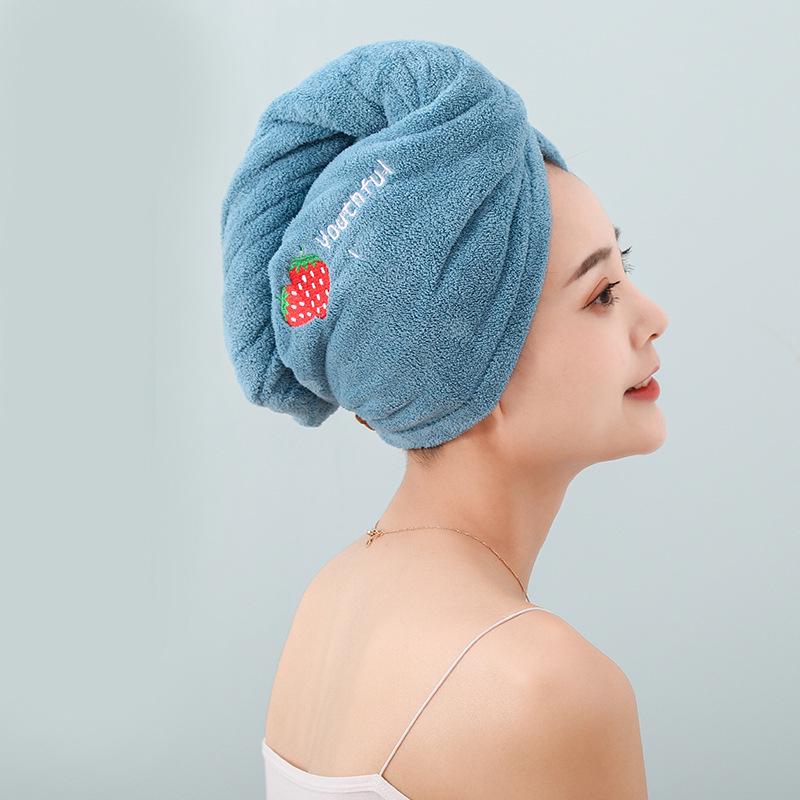 Women's Thickened Absorbent Coral Fleece Hair Cap - Bath and Shampoo Towel Headscarf