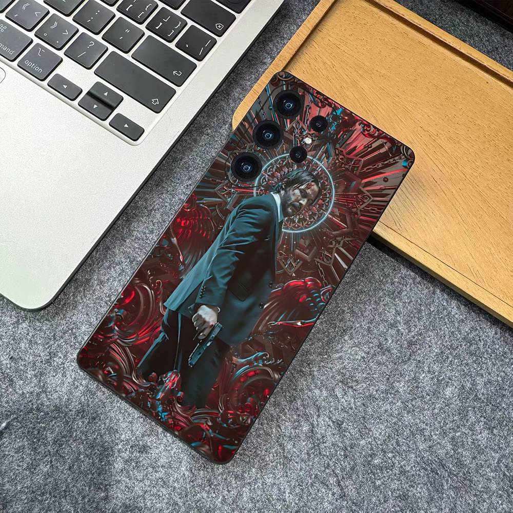 1pc Classic J-john Movie W-wick Phone Case For Samsung S 24 Fe 25 Ultra Plus 20 Lite 21 30 22 23 24 22 Ultra 5G Fundas