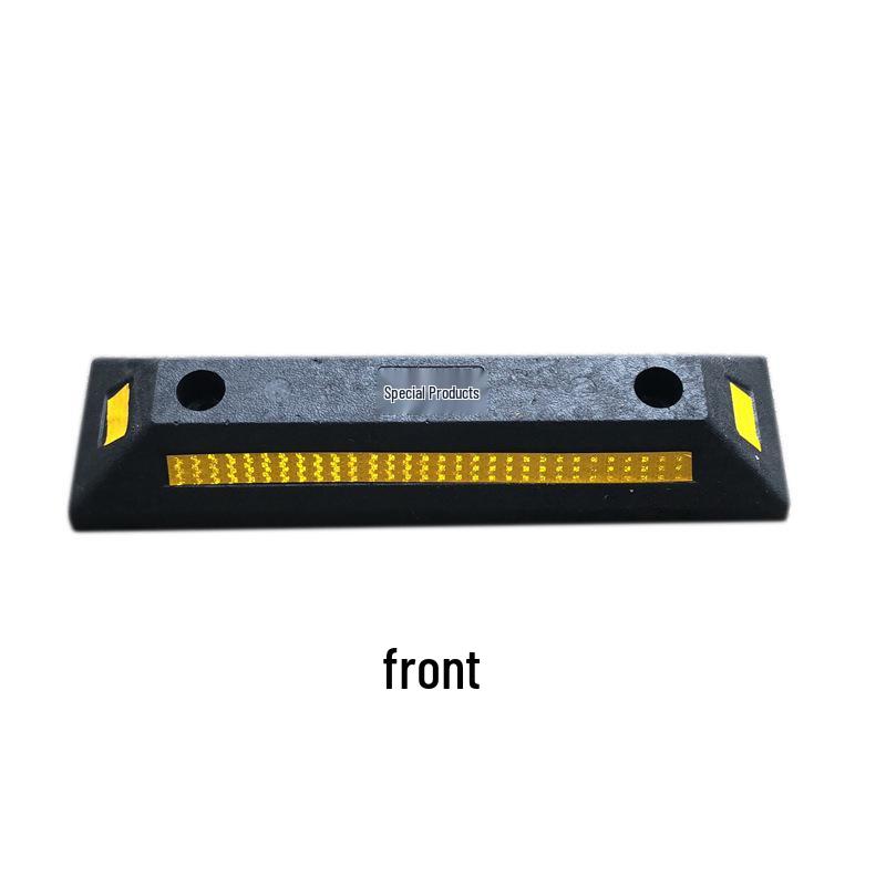 Rubber & Plastic Wheel Chock: Anti-Collision Parking Stopper for Garage and Reversing.