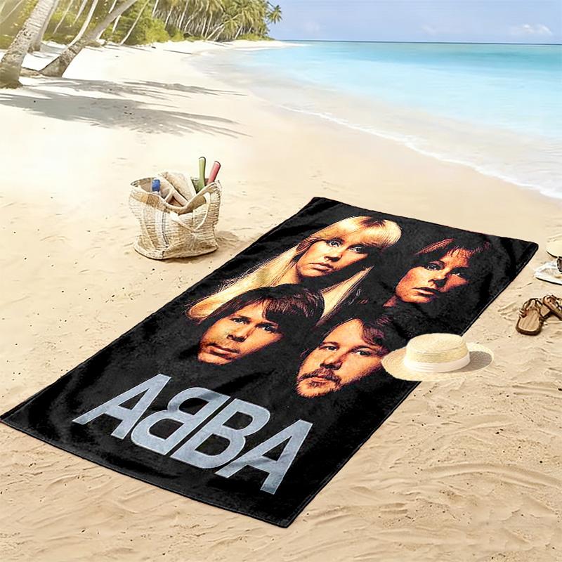 ABBA Iconic Band Legacy Beach Towel Portable for Travel Beach Seaside Quick-drying Swim Towel Swim Fashion Printing Outdoor Picnic Beach Mat