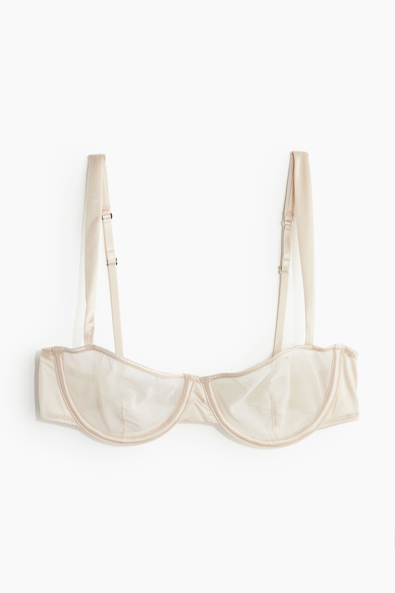 

Бюстгальтер-балконет из сетки без подкладок