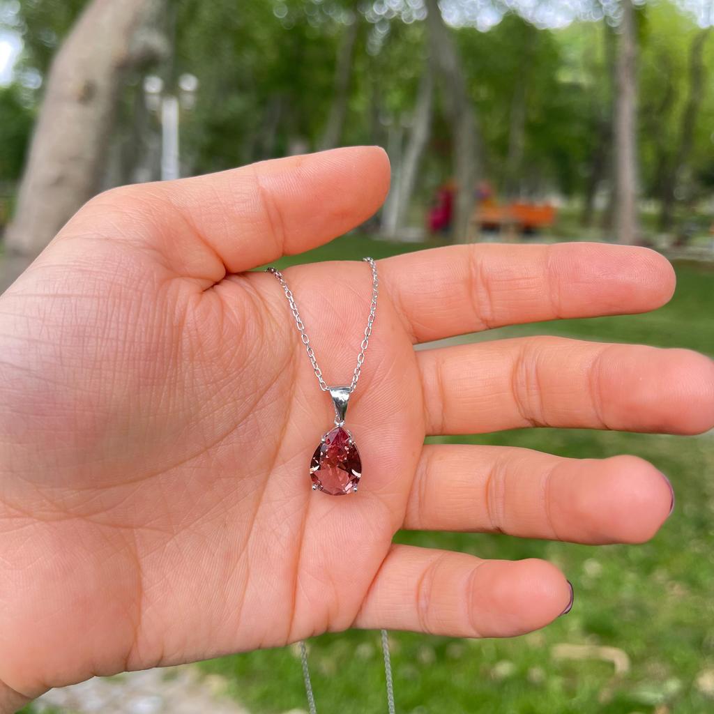 Zultanite Stone Necklace, Color Changing Stone Pendant, Silver Necklace, Sultanite Necklace, Necklace For Women