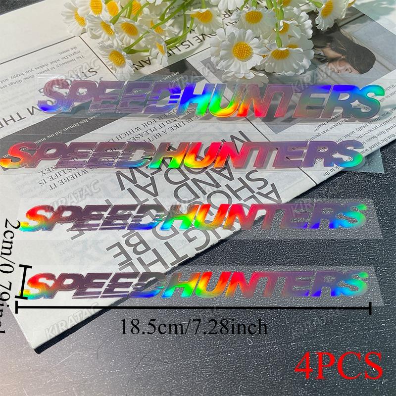 SPEEDHUNTERS Pink Laser Motorcycle StickersJDM Waterproof for Motorbike Helmet Lenses Scooter Front Fairing Tank Vinyl Decals