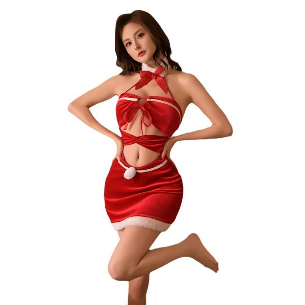 Sexy Underwear Small Breasts Big Flirting Uniform Robe Bed Hip Skirt Stepmother Pure Desire Christmas Clothes Temptation