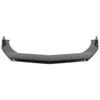 3Pcs Universal Front Bumper Lip Spoiler 3‑Section Body Diffuser Chin Kit Glossy Balck