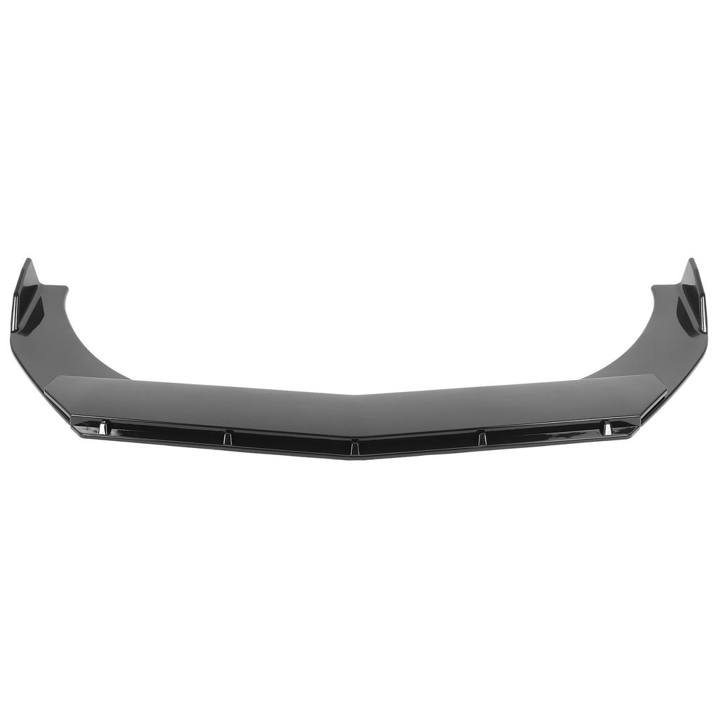3Pcs Universal Front Bumper Lip Spoiler 3‑Section Body Diffuser Chin Kit Glossy Balck