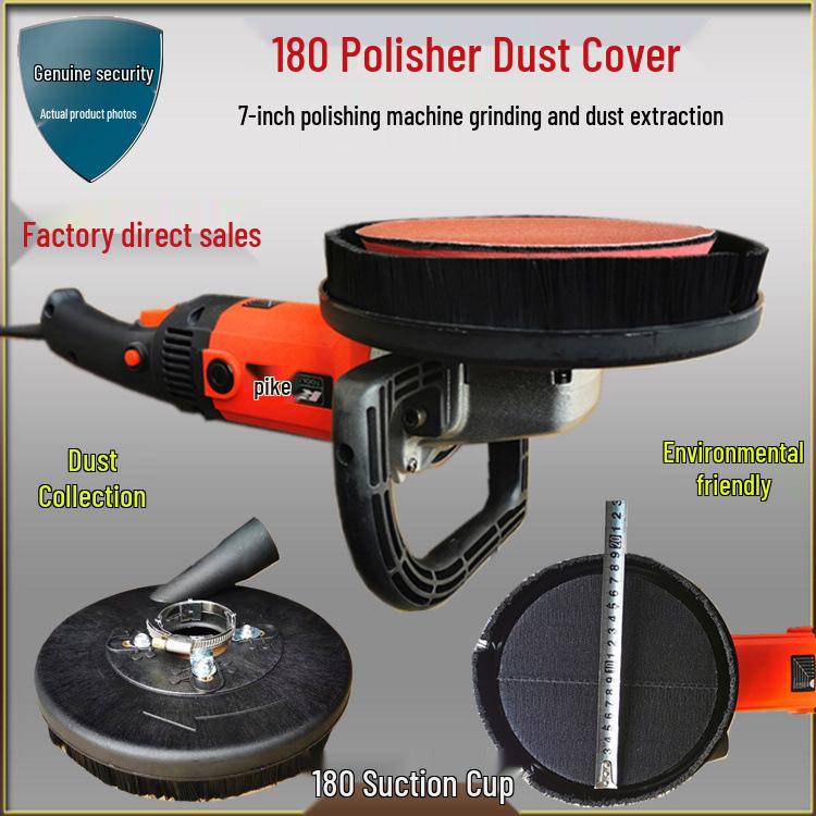 Bobang 180° Dust Cover for 7" Angle Grinder - Concrete Grinding & Polishing Vacuum Attachment