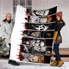 Halloween horror Theme Printed Blanket - Perfect for Couch, Bed, Travel & Outdoor Use | Machine Washable, Cozy & Durable.