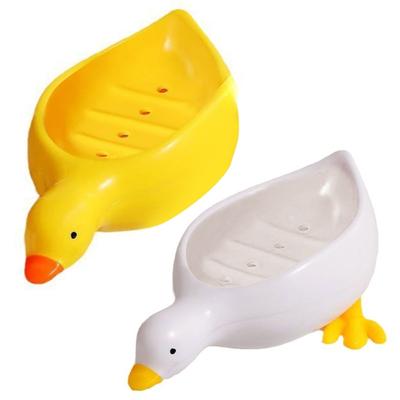 Saboneteira Decorativa de Pato com Designs Inclinados Bandeja para Sabonete de Pato para Banheiro Suporte para Sabonete para Secagem Rápida em Áreas de Chuveiro Pia