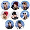 Hat Women Winter Windproof Glasses Pullover Knitted Hat Men Ski Fleece Warm Wool Hat Skullies Beanies Sleeve Cap