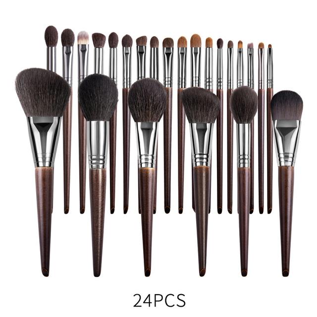 OVW Natürliches Make-up-Pinsel-Set, Lidschatten-Make-up-Pinsel, Ziegenhaar-Set für Make-up