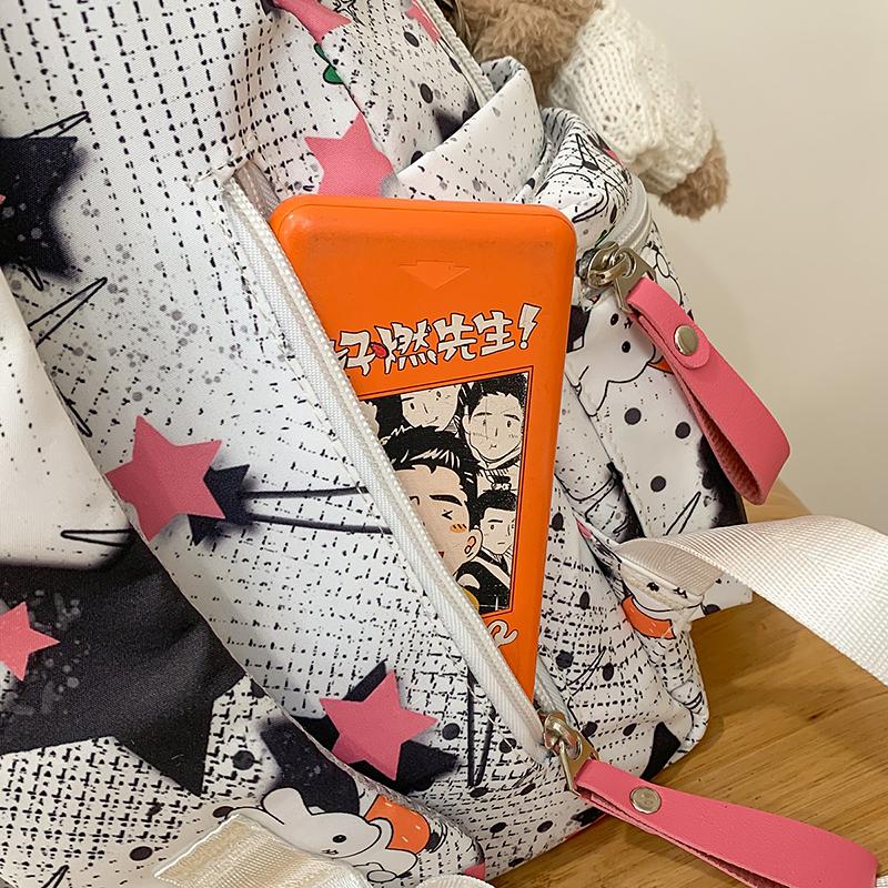 Studentský školní batoh s hvězdným potiskem Dámský batoh s velkou kapacitou