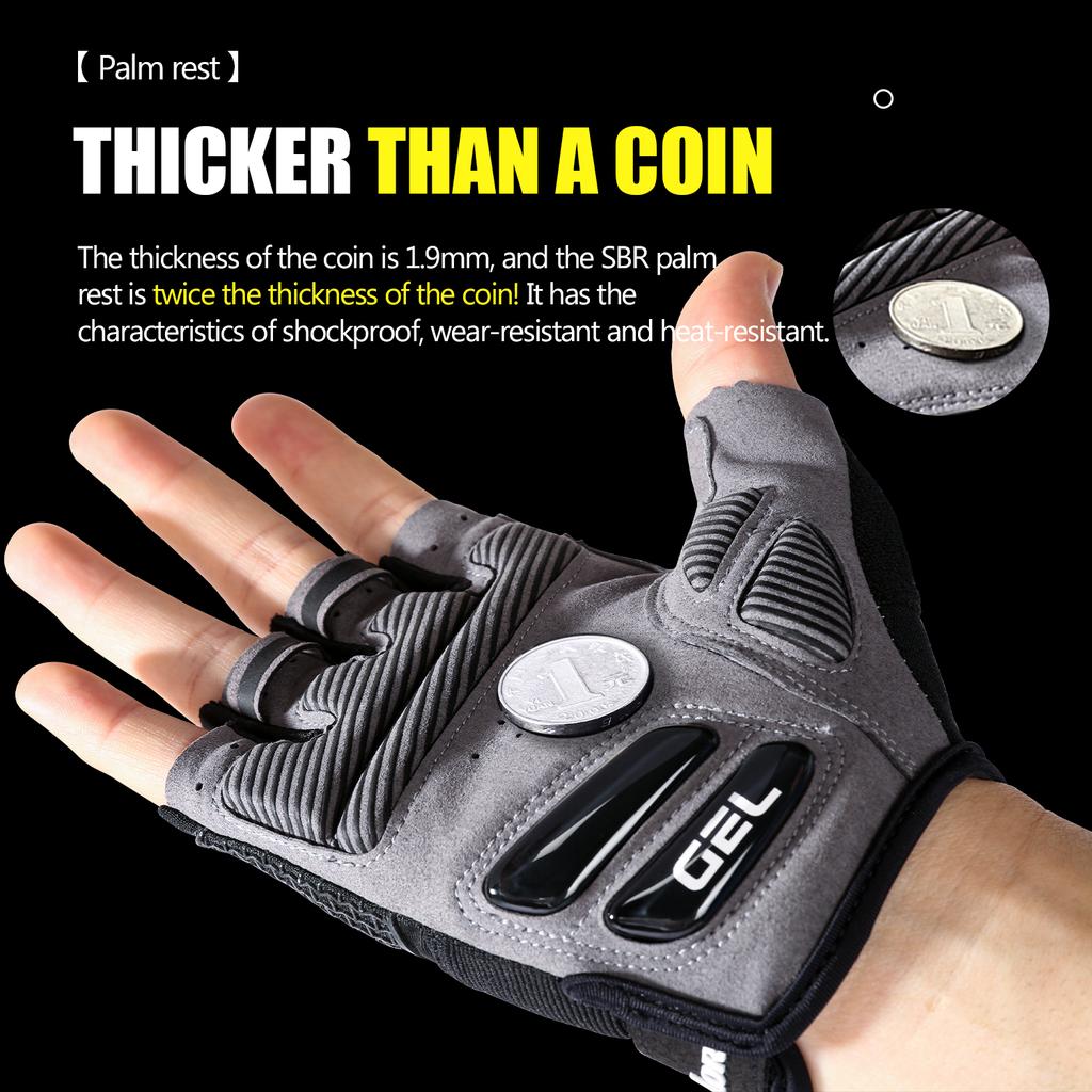 Hot Cycling Anti-Slip Anti-Sweat Men Women Half Finger Gloves Breathable Anti-Shock Sports Gloves Bike Bicycle Glove