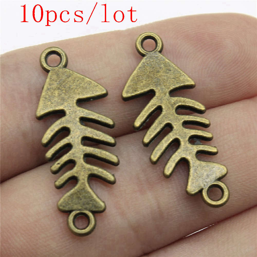 Fish Bone Charms For Jewelry Making Pendant Diy Crafts Accessories