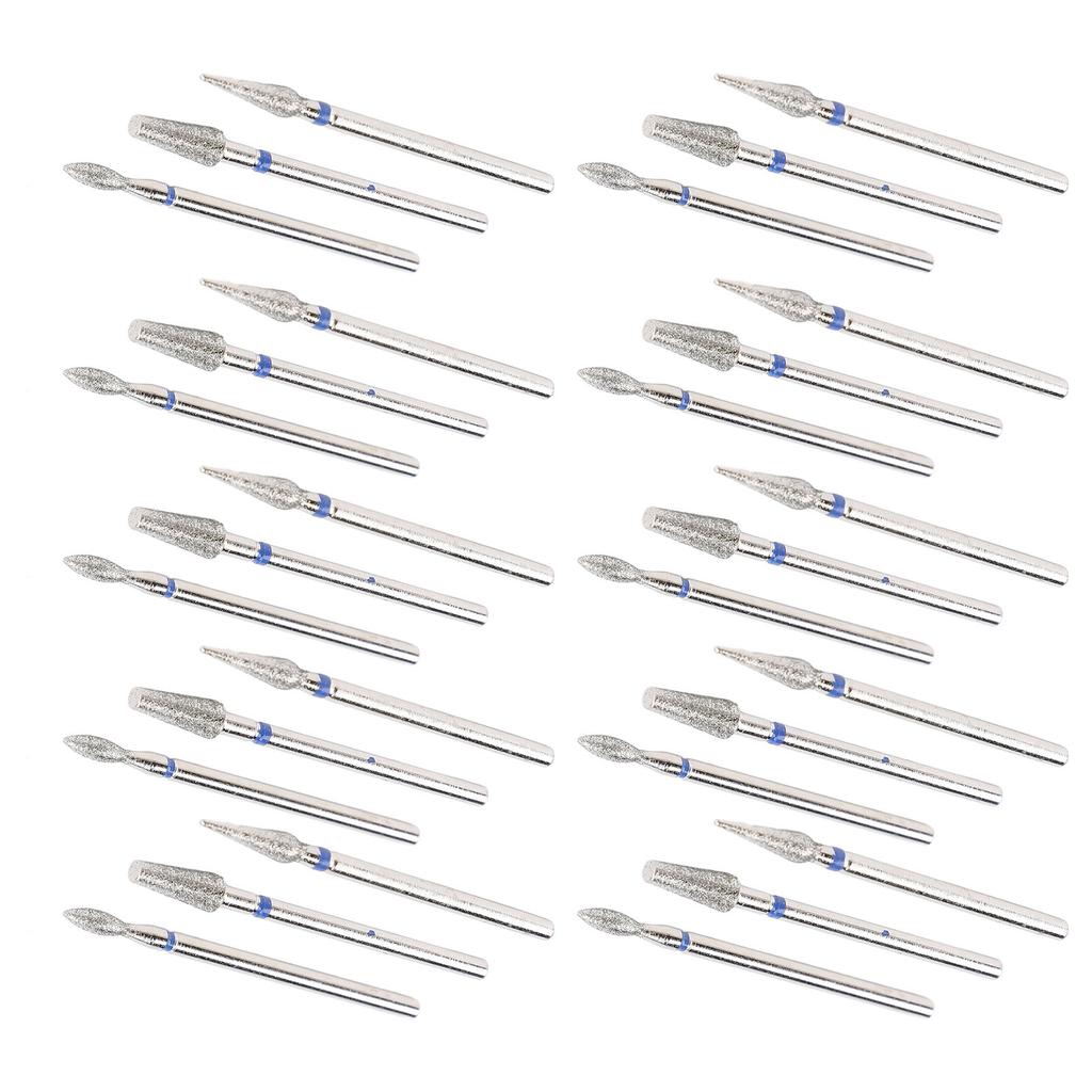 30 szt. Frezów do paznokci Pakowane indywidualnie Stal nierdzewna Manicure Usuwanie skórek Zestaw frezów do paznokci