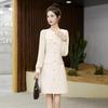 2024 Autumn High-End Petite Slimming Long-Sleeve Socialite Dress WN6058