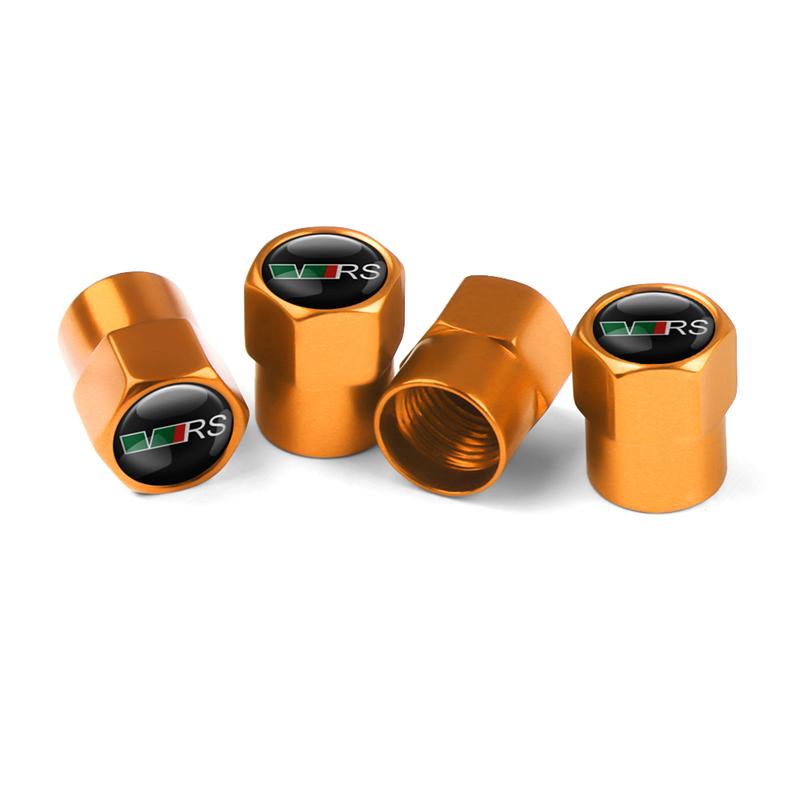 4pcs Car Tire Wheel Valve Cover Protection Dust Caps Accessories For Skoda VRS VII Octavia A2 A5 2 Superb Kodiaq Rapid Fabia Hkpx25