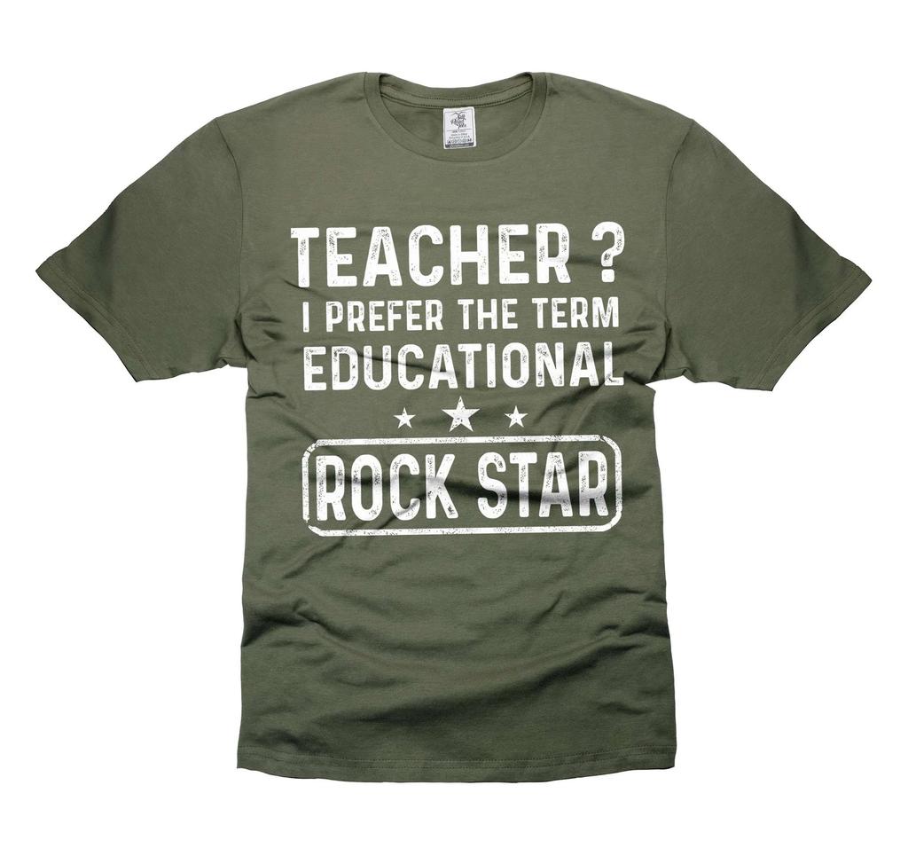Funny Teacher Shirt Educational ROCK STAR Shirt Teacher School Funny Gifts