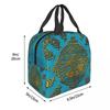Hunab Ku Mayan Symbol Insulated Lunch Bag for Women Waterproof Mayan Ethnic Thermal Cooler Lunch Tote Beach Camping Travel
