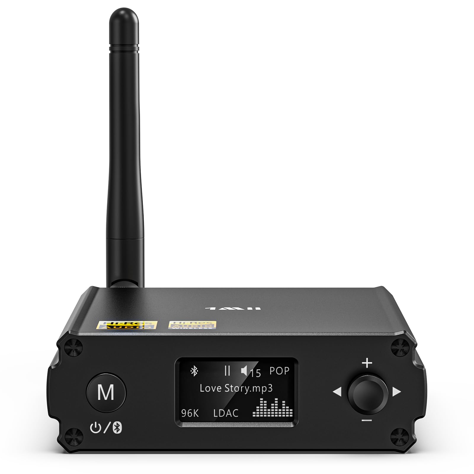 

1Mii DS220 Bluetooth LDAC Bluetooth Receiver for aptX Low Sound USB Simultaneous Connection to Two Upgrade Your Home EQ Sound Mode 5.1 Receiver, чорний