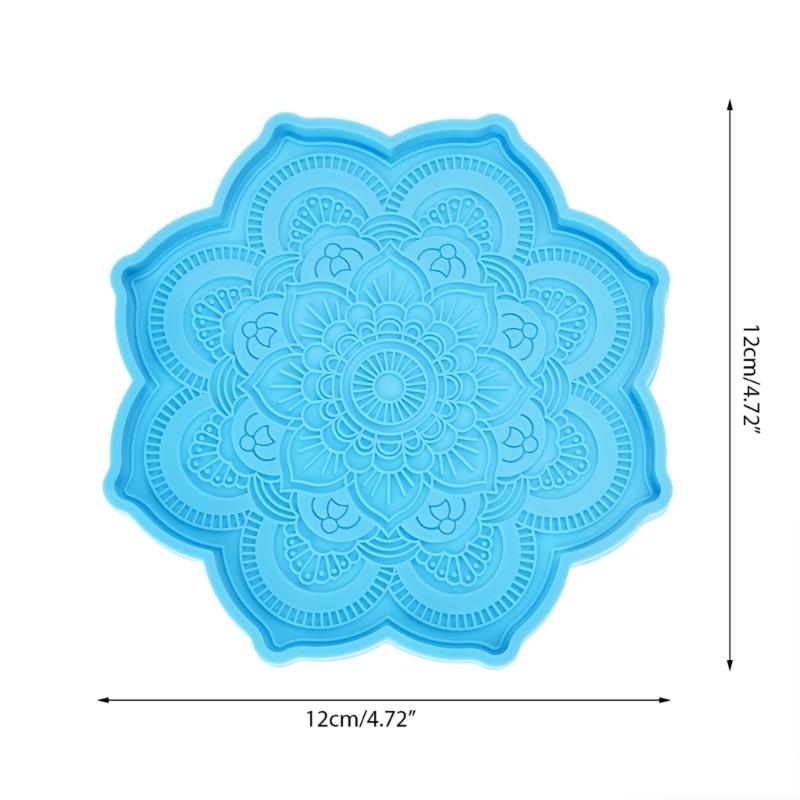 Silicone Jewelry Making Epoxy Mould Resin Casting Mold Decorative DIY Crystal Agate Coaster Mold Creative MandalaMug