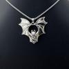 Exaggerated Gothic Bat Stainless Steel Necklace - Vampire Bat Halloween Gift