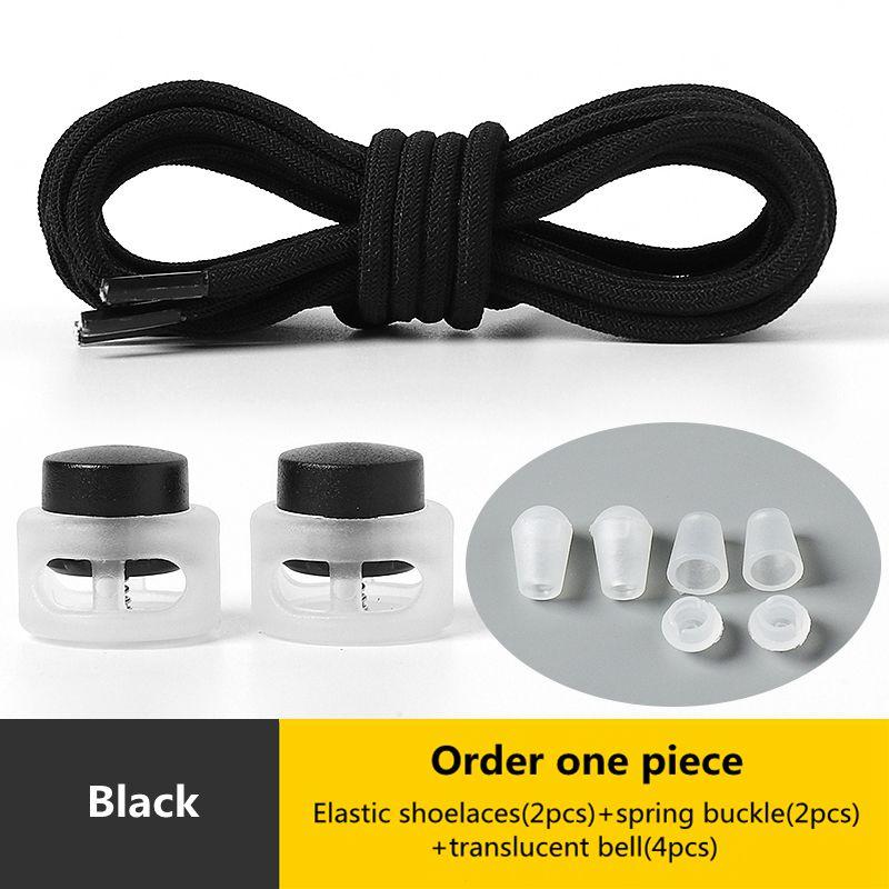Elastic Round Lock Shoe Laces No Tie Shoelace Children's Sneakers Shoelaces Without Ties Kids Adult Laces for Shoes Shoestrings