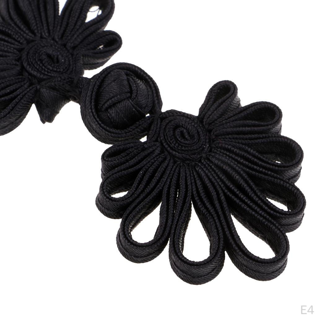 5 Pair Handmade Flower Chinese Closures Button For Sewing Crafts