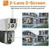 8MP 4K HD Solar IP Camera Wifi 4G Sim Dual Lens Outdoor PIR Human Detection CCTV Camera Low Powered V380pro Smart Security IP Cameras