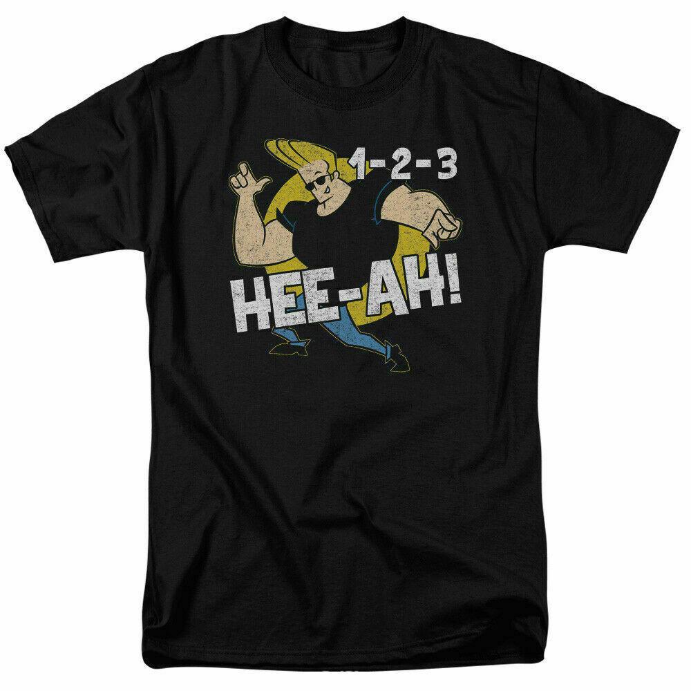 

Черная футболка унисекс Johnny Bravo 123 с героями мультфильмов Hee Ah S
