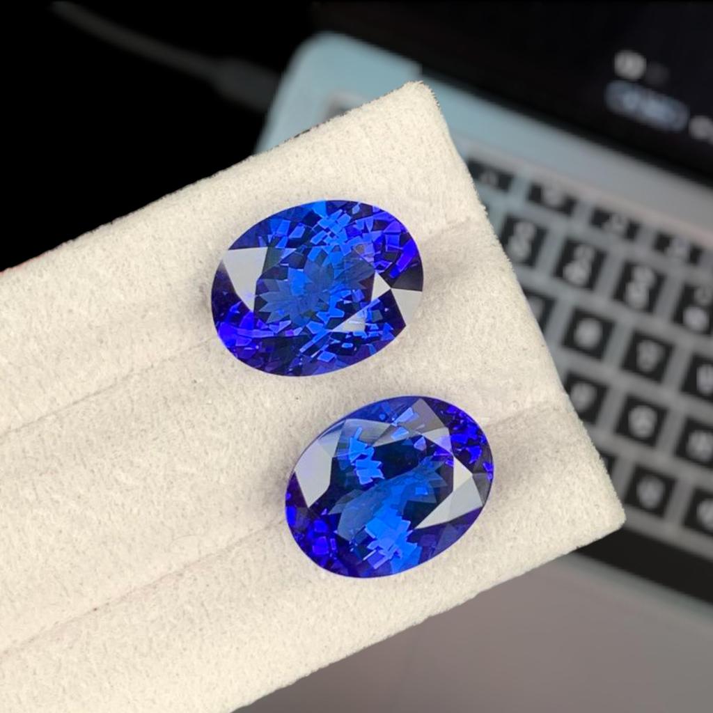 Natural Tanzanite Gemstone Lot, Loose Oval Cut Stone, AAA+ Tanzanite Gemstone Lot.