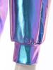 Damen Metallic Tanzhose Hoher Bund Elastischer Bund Lockerer Schnitt Sporthose Glänzender Schimmer Moderne Hose