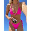 2026 Sexy Flower Halter Bikini Women Swimwear Female Swimsuit High Leg Cut Bather Bathing Suit Swim Two-pieces Bikini set K8078