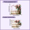 Romantic Rose Wall Decals, Rose Vine Fence Floral Stickers Wall Art Murals, Peel And Stick Self-Adhesive Stickers For Girls Bed