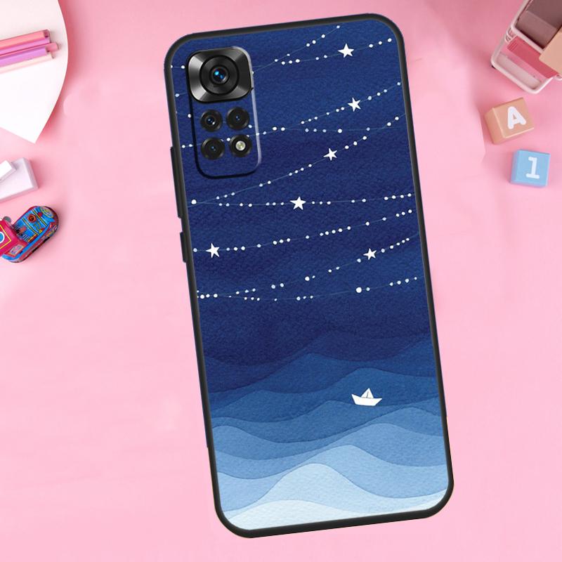 Ocean Waves Sailboat For Xiaomi Redmi Note 14 10 11 12 13 15 Pro Plus Phone Case For Redmi 15 15C 14C 12C 10C 13C