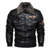 Leather Jacket Men's Autumn and Winter New Leather Jacket Fashion Trend Motorcycle Korean Version Slim PU Stand Collar Jacket Men's Clothing