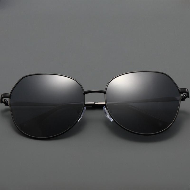 Metal Oversized Myopia Sunglasses Stylish Round-Frame High-Quality Nearsighted Glasses Men's and Women's Classic Driving Shades