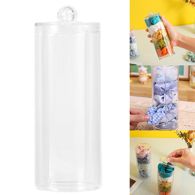 

Коробка для хранения резинок для волос Прозрачная коробка Коробка для хранения косметических ватных дисков Коробка для хранения аксессуаров для волос Заколка Коробка для хранения мелочей A