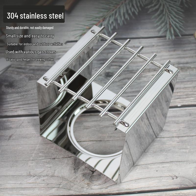 Stainless Steel Multi-Purpose Stove Rack for Moka Pots, Teapots, and Camping Stoves