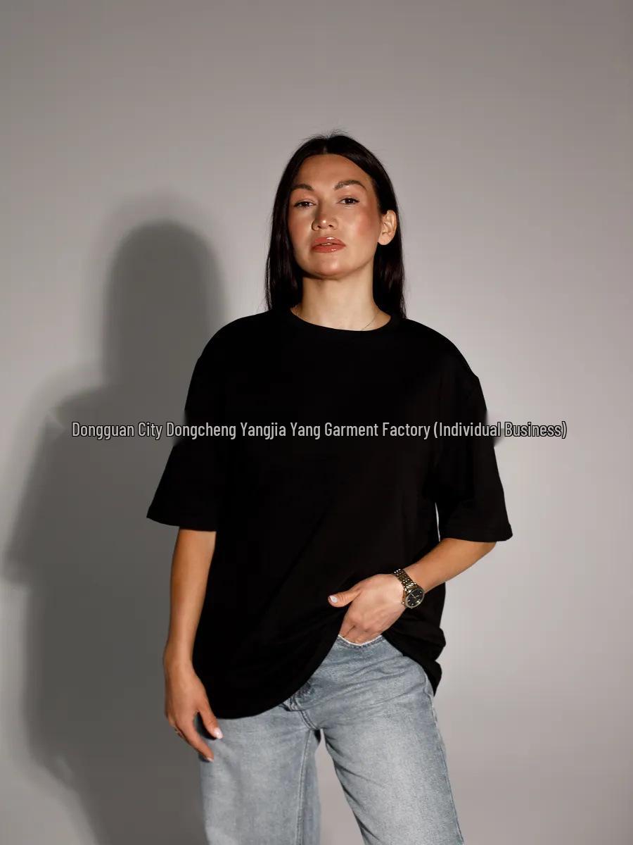 Summer Style Pure Cotton Short-Sleeved T-shirt - Versatile Solid Color Hip Hop Fashion 3X Large 1090₽