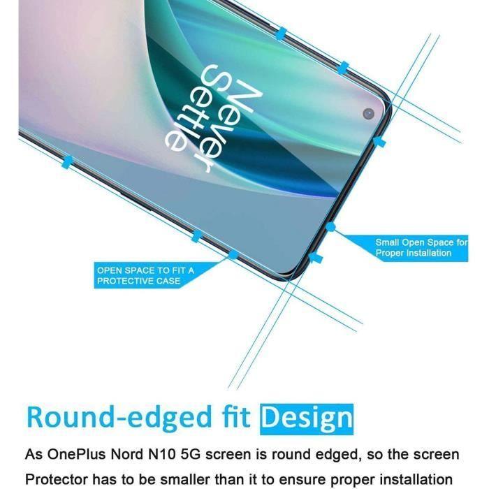 Lot -3 Tempered Glass for One Plus Nord N10 5G (6.49") Anti-Fingerprint Tempered Glass Films