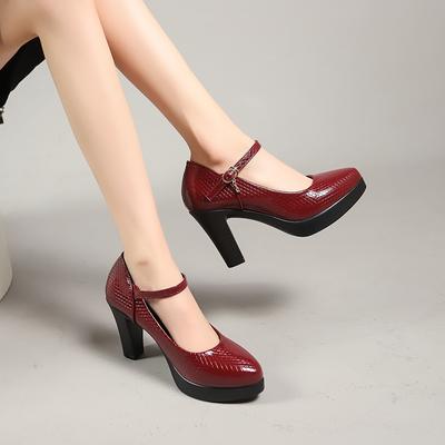 2024 elegante Frauen Plattform Schuhe Flach Mary Janes High Heels Pumps Büro Modell Kleid Mom Zapatos Mujer