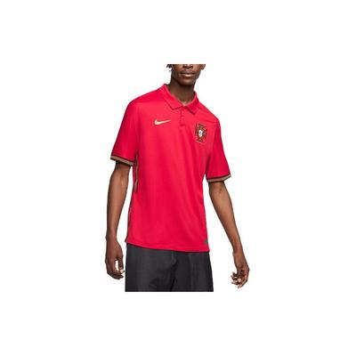 Portugalsko 2020 Sezóna Domácí Fanouškovská Edice Polo Límec Krátký Rukáv Fotbalový Dres Pánské Vrcholy Červená CD0704-687