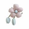 Soft Flower Floral Pendant 3D Padded Design FivePetal Cloth Artisanal Appearance Handmade