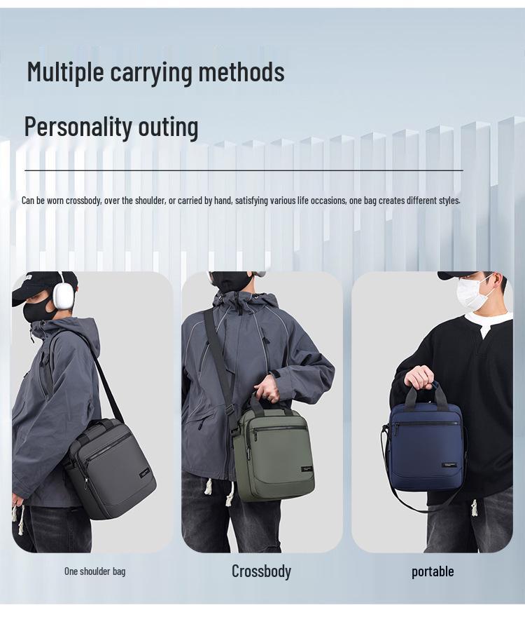 Men's Large Capacity Oxford Cloth Crossbody Bag - 2025 Spring Business & Casual Style