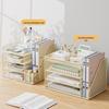 Multi-Layer A4 Desktop File Organizer and Bookends: Office Document Rack and Storage Box