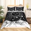 Galaxy Mountains Three-Piece Quilt Set Digital Printed Bedding Set Bohemian Bed Cover