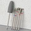 6pcs/set Nail Files Drill Cuticle Polishing Bit Diamond Cutters for Manicure Cuticle Burr Milling Electric Manicure Drill Sets